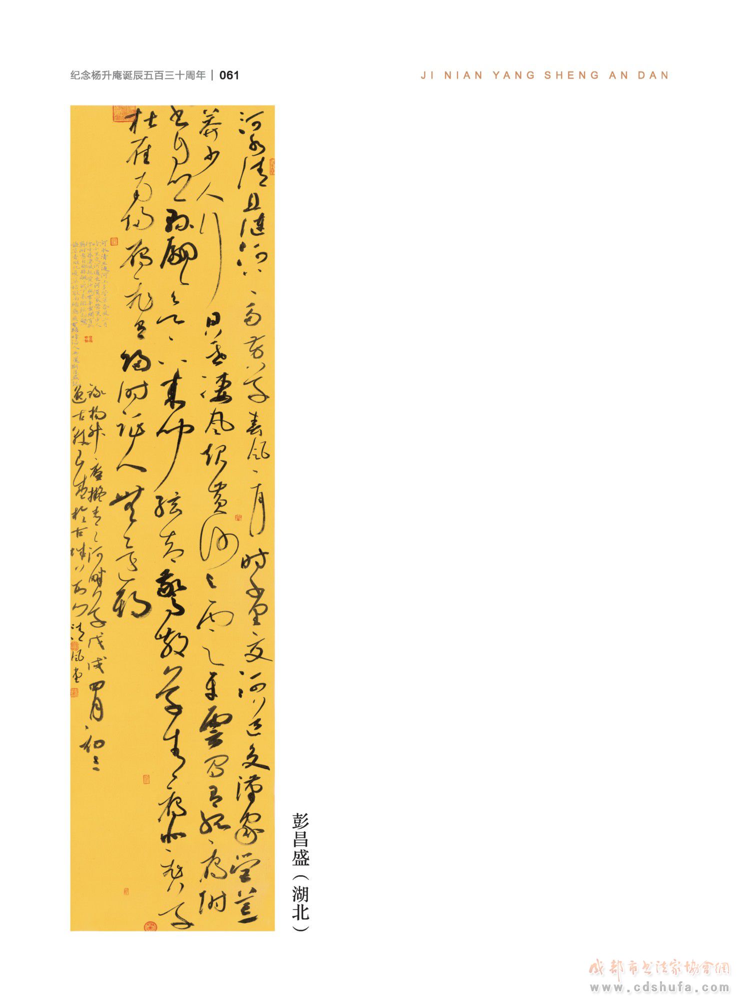 “纪念杨升庵诞辰530周年全国书法作品展”在新都香城国际艺术港隆重开幕 - 协会动态 - 成都市书法家协会