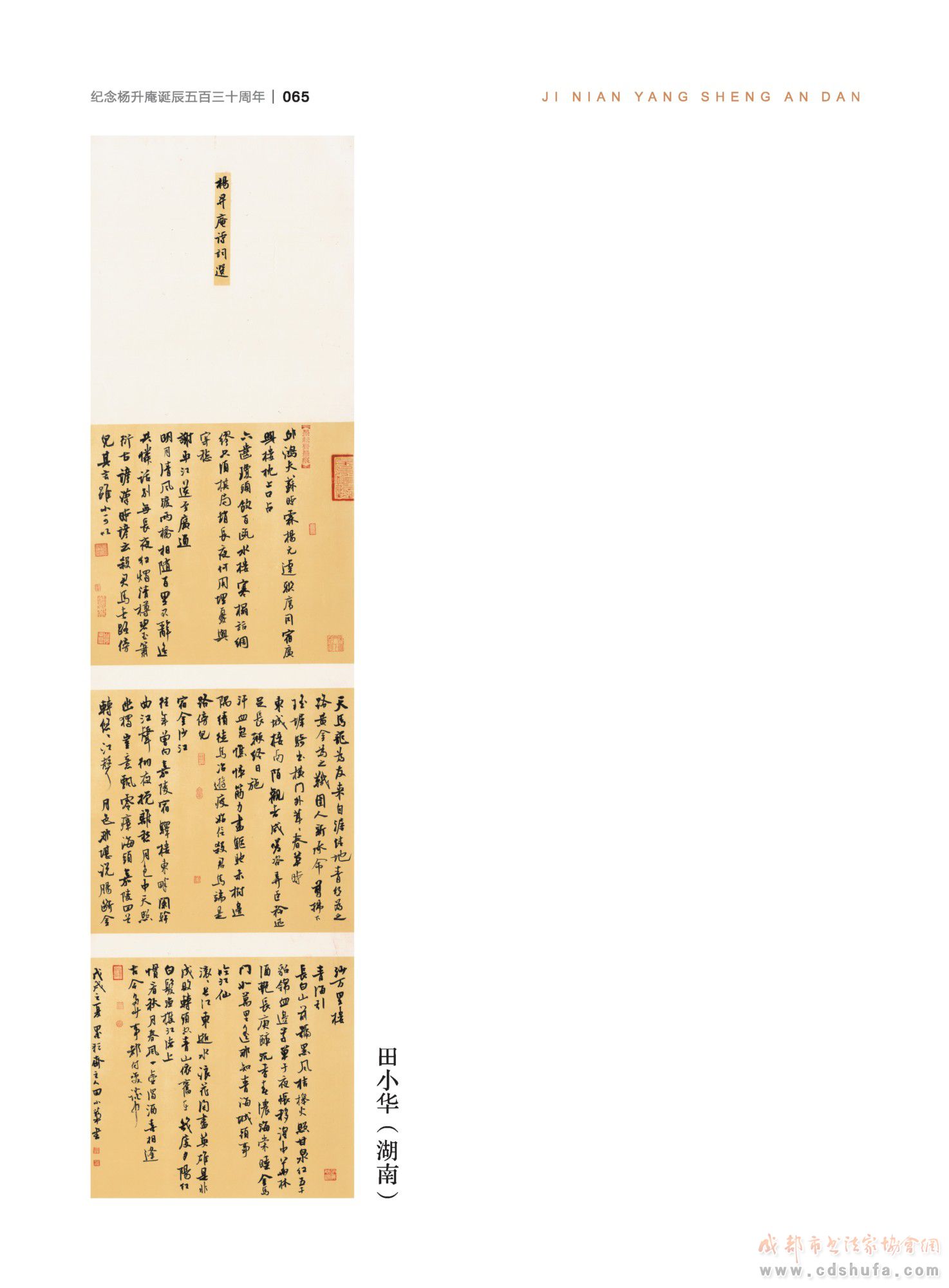 “纪念杨升庵诞辰530周年全国书法作品展”在新都香城国际艺术港隆重开幕 - 协会动态 - 成都市书法家协会