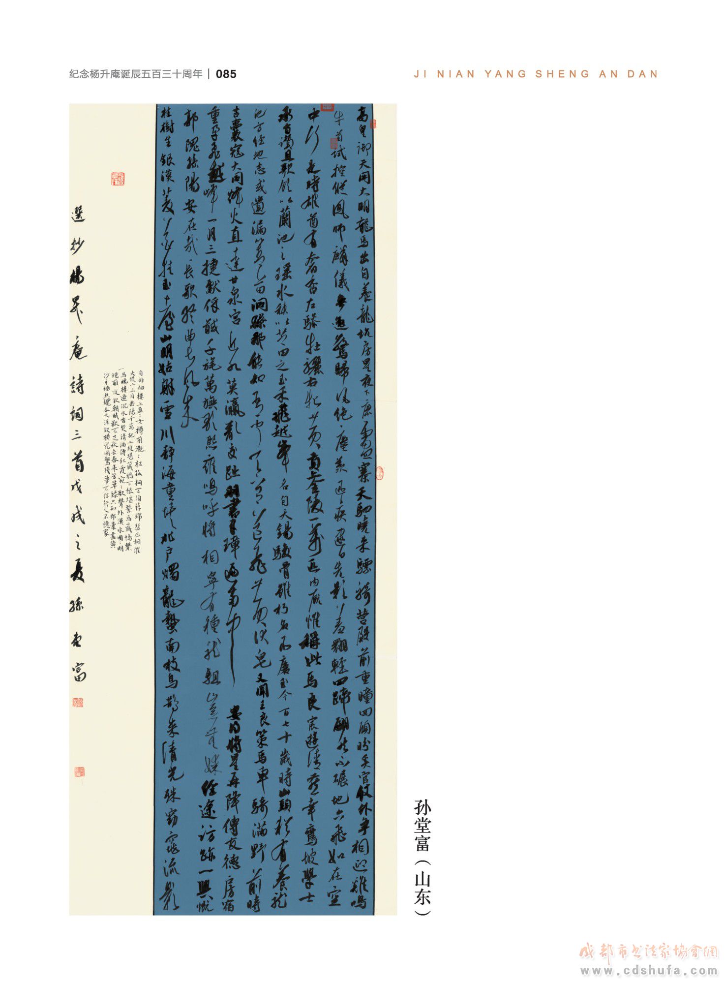 “纪念杨升庵诞辰530周年全国书法作品展”在新都香城国际艺术港隆重开幕 - 协会动态 - 成都市书法家协会