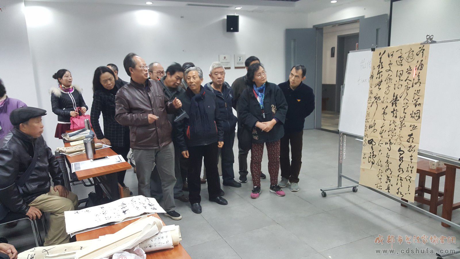成都市书协艺术顾问田旭中老师走进“翰墨天府”成都书法大讲堂 - 协会动态 - 成都市书法家协会
