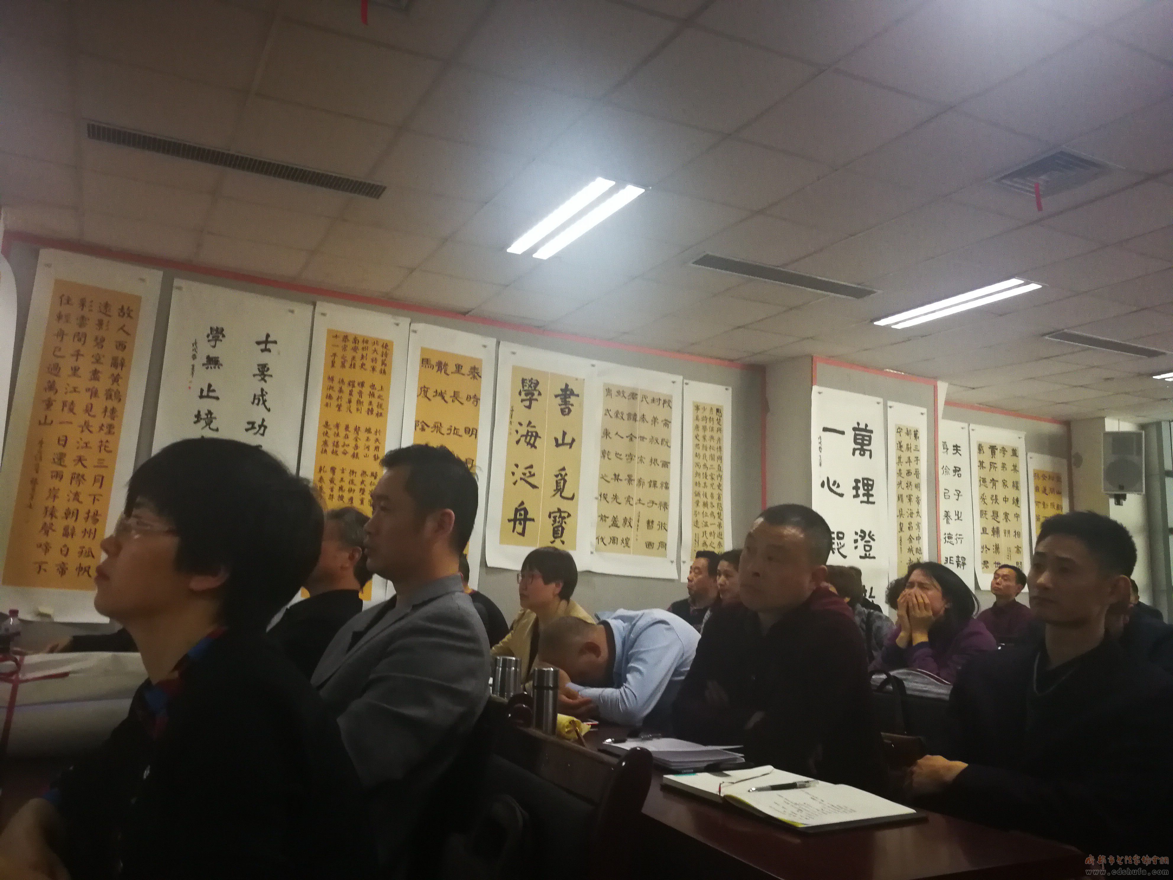 遂宁市书法家协会举行重点作者作品研究点评暨《杨旻书法讲座》活动