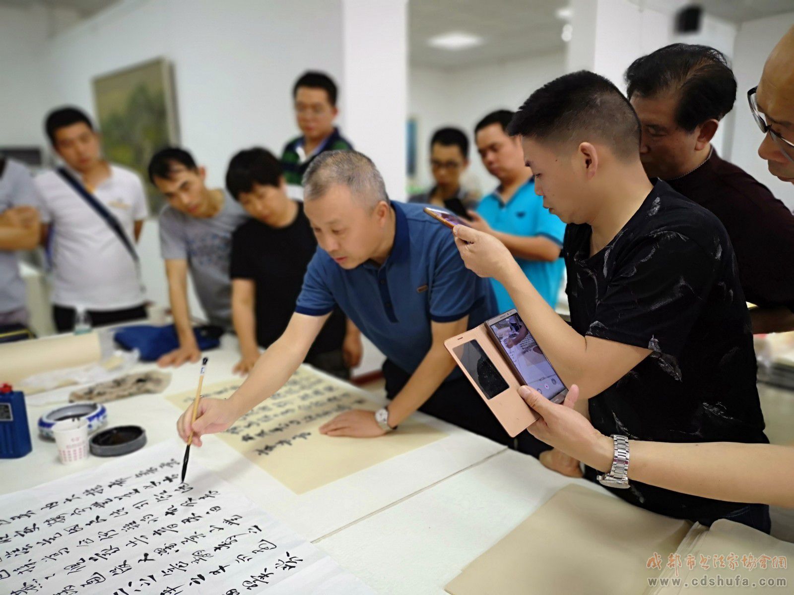 第二次集中面授精彩纷呈 著名书法家林峤走进市书协备战省展冲刺班