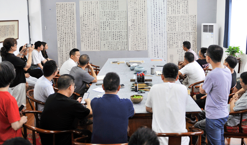 四川省书协副主席龚小膑一行到金堂进行书法艺术交流指导 - 四川书法家网